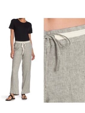Caslon Yarn Dye Linen Blend Pant - Stripes